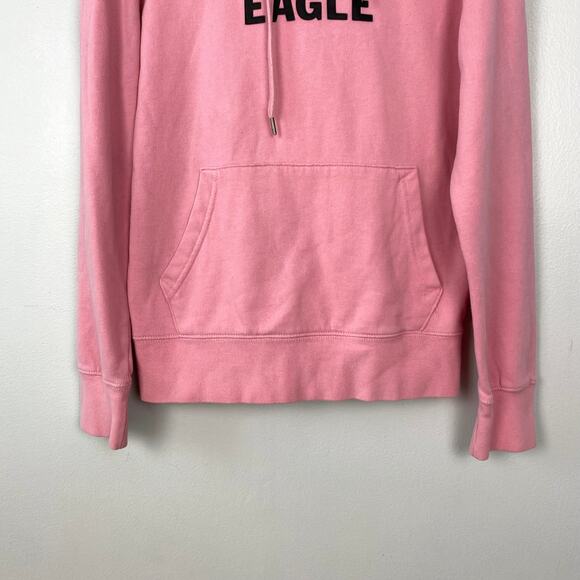 American Eagle Pullover Graphic Hoodie Pink Sweatshirt Cotton Blend Mens Size XS - Picture 4 of 9
